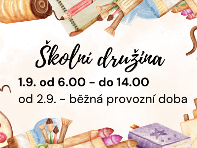 Provoz ŠD 1.9.2025